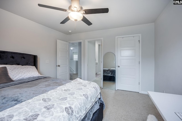 bedroom with ceiling fan