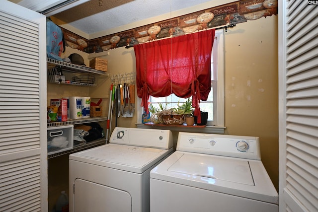 laundry room featuring independent washer and dryer