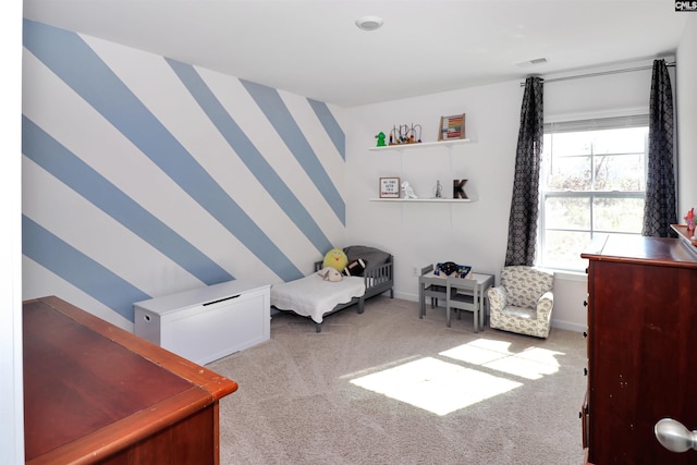 view of carpeted bedroom