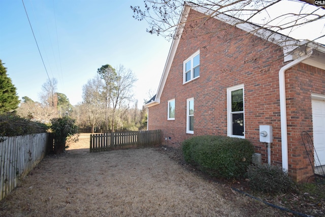 view of home's exterior featuring a garage