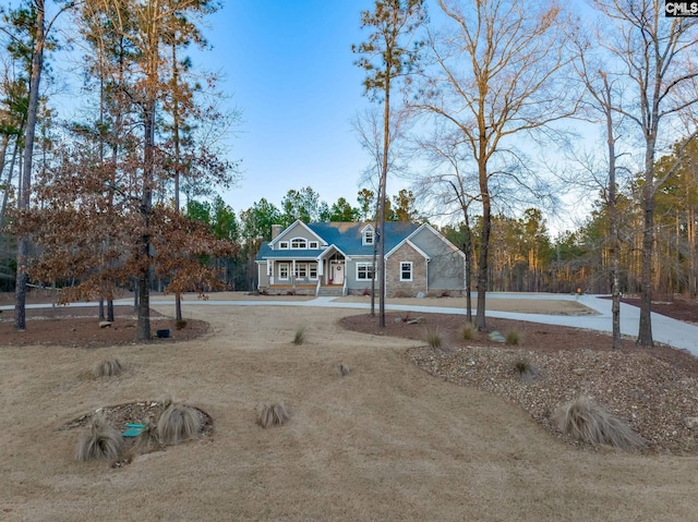 view of front of house with covered porch