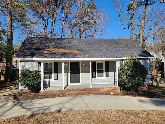 view of front of property with a porch