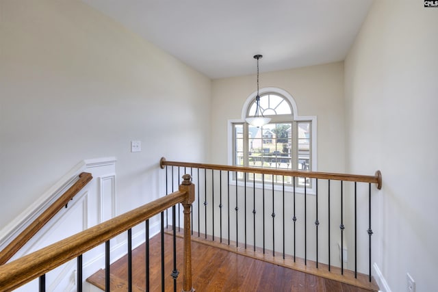 hall featuring dark hardwood / wood-style flooring