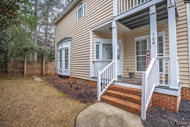 view of doorway to property