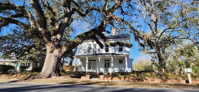 view of front of house with covered porch