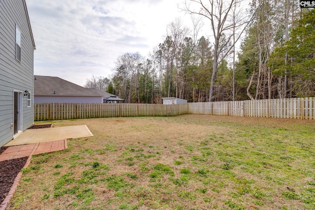 view of yard featuring a patio