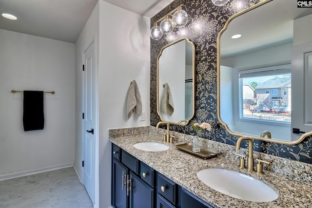 bathroom featuring vanity