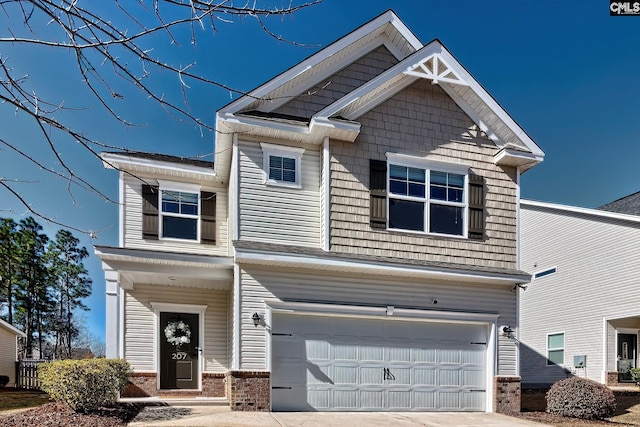 view of front of house featuring a garage