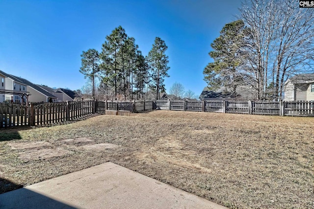 view of yard with a patio area