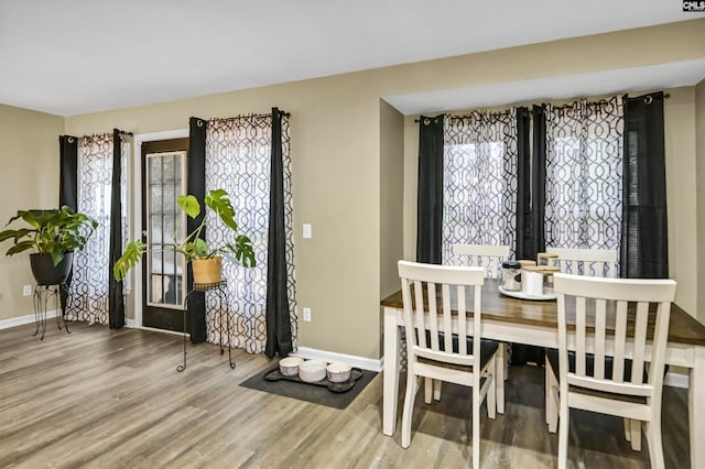 dining room featuring hardwood / wood-style flooring