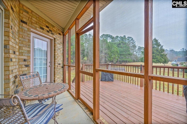 view of sunroom / solarium