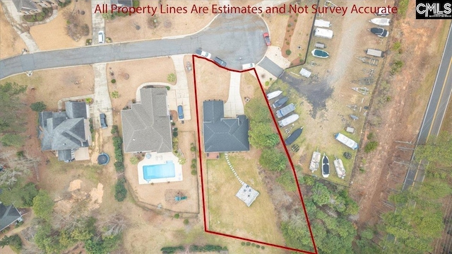 birds eye view of property