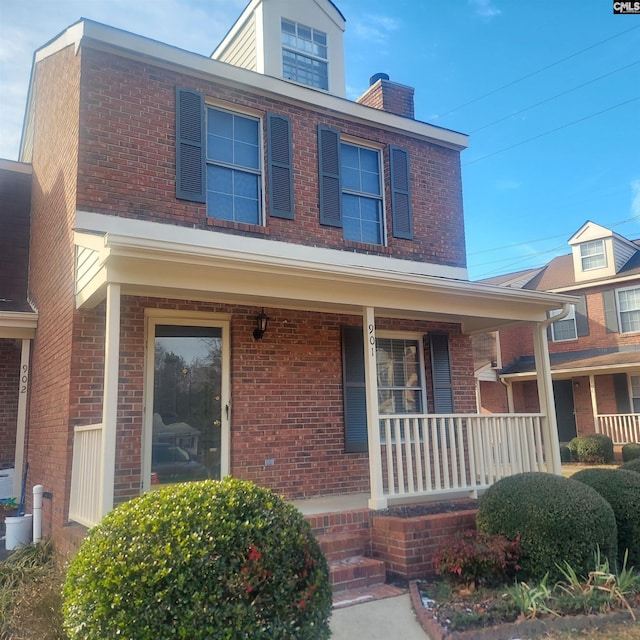 view of front of property with a porch