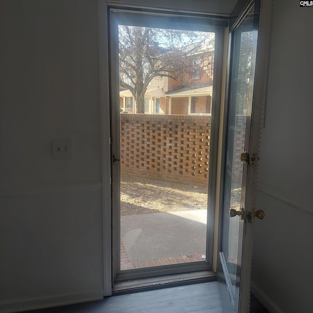 view of doorway to outside