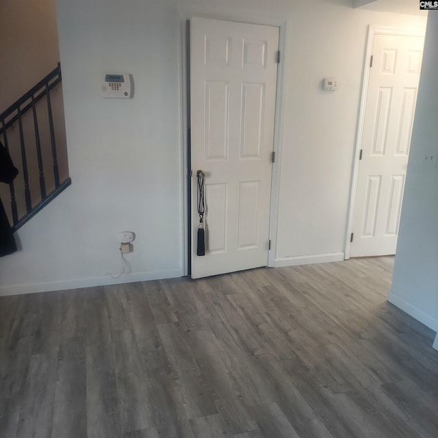 empty room featuring hardwood / wood-style floors