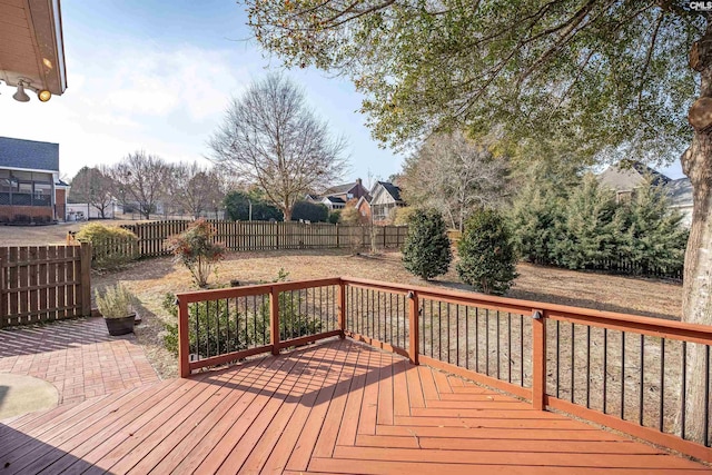 view of wooden terrace