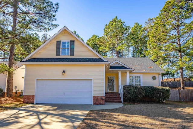 view of front of home featuring a garage