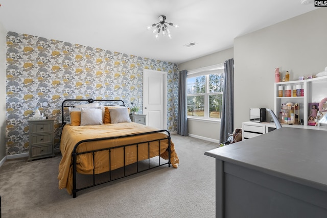 view of carpeted bedroom