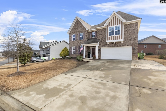 view of front facade featuring a garage