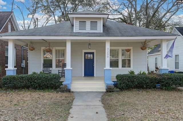 bungalow-style house with a porch