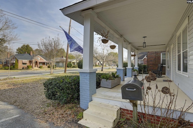 view of patio with covered porch