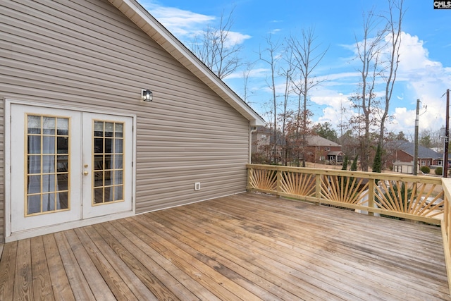 deck with french doors