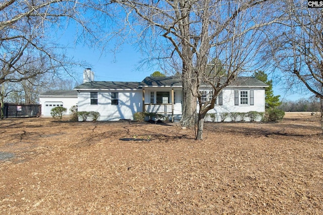 single story home featuring a garage