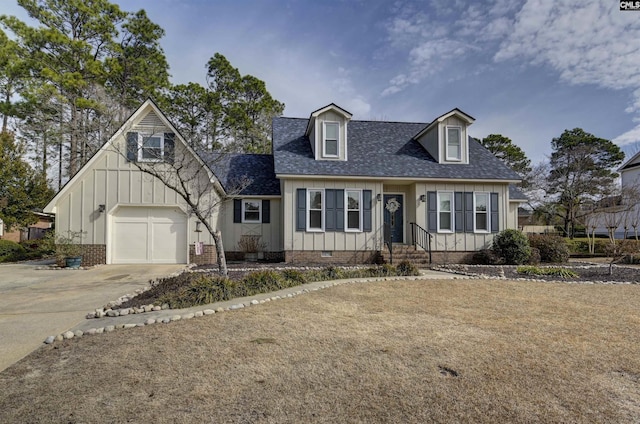 cape cod house with a garage