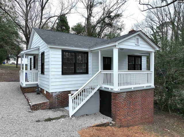 view of front facade with a porch