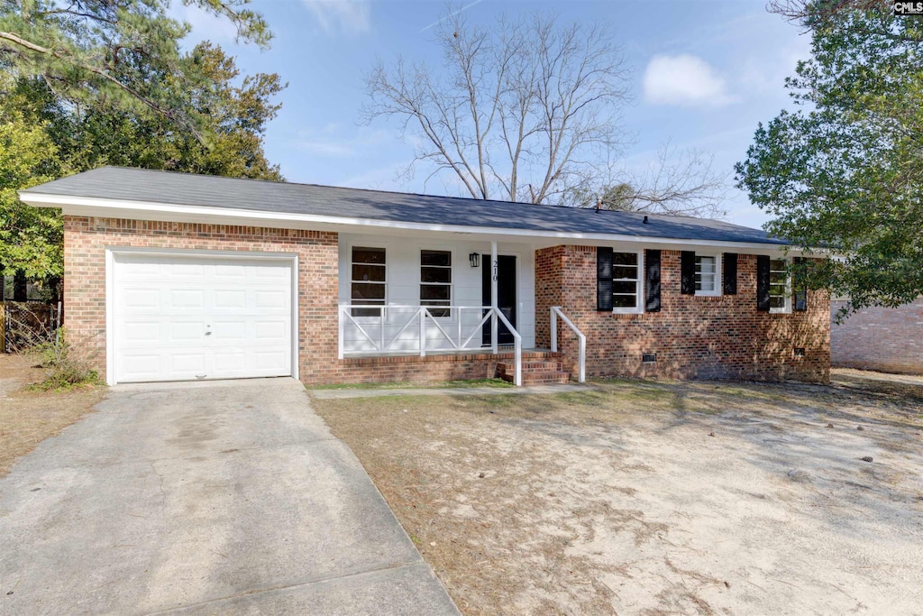 ranch-style house with a garage