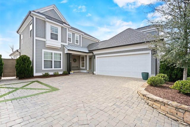 front facade featuring a garage