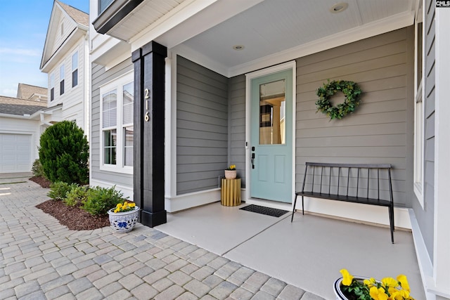 property entrance featuring covered porch