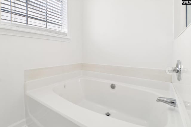 bathroom featuring a tub