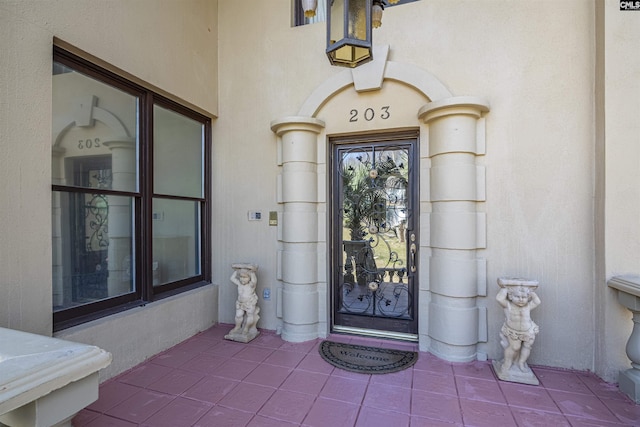 view of doorway to property