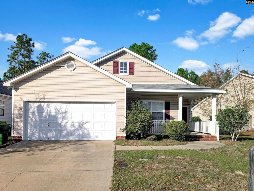 11 Founders Lake Ct, Columbia, SC 29229 - view of front facade featuring a garage and covered porch