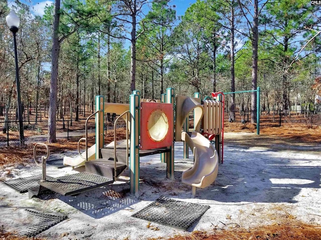 view of jungle gym