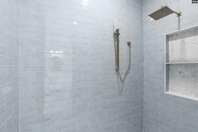 room details featuring tiled shower