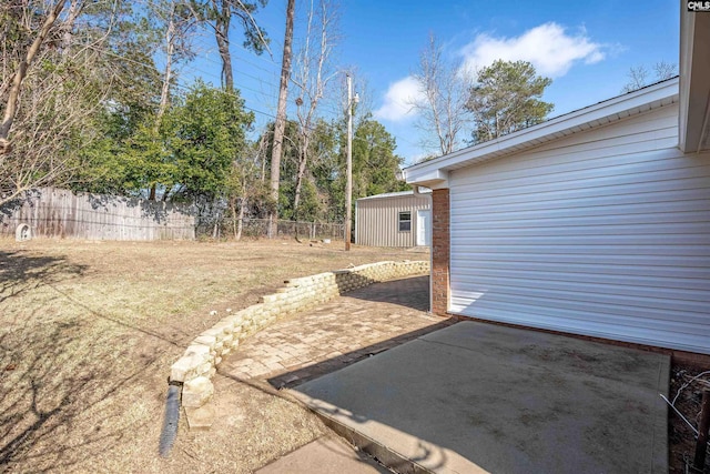 view of yard with a patio area