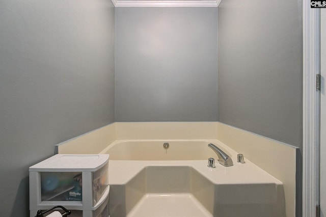 bathroom featuring a washtub