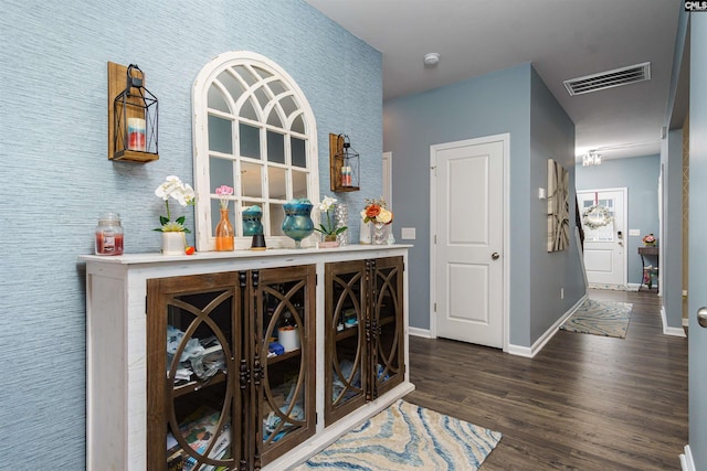 interior space featuring dark hardwood / wood-style floors