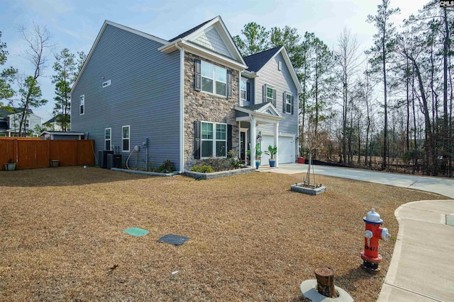 view of front of house featuring a garage