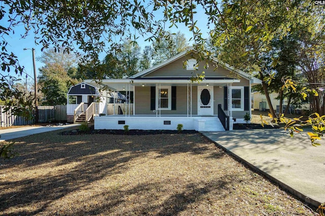 bungalow-style house with a porch