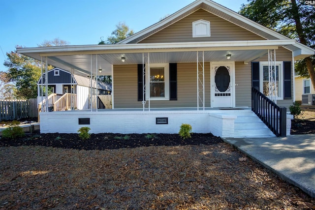 view of front of house with a porch