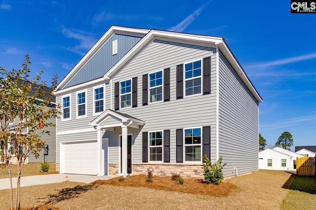 view of front of home featuring a garage