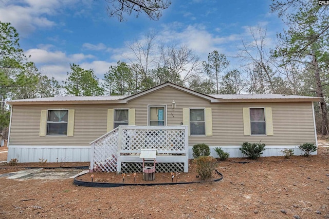 manufactured / mobile home with a deck