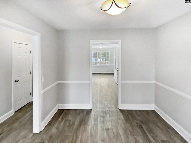 interior space featuring dark wood-type flooring