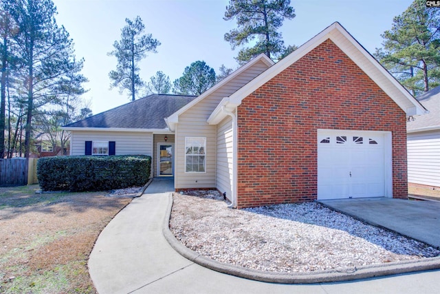 view of front of home featuring a garage