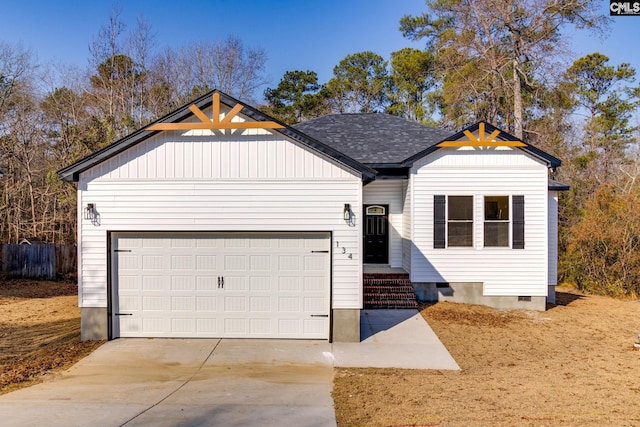 view of front of home featuring a garage