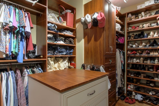 view of walk in closet