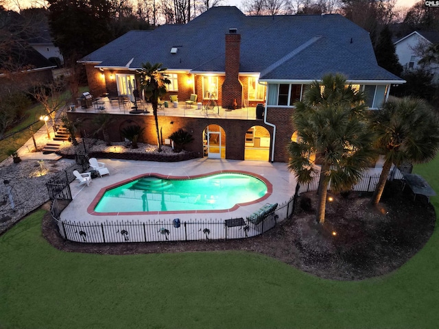 view of pool with a patio area